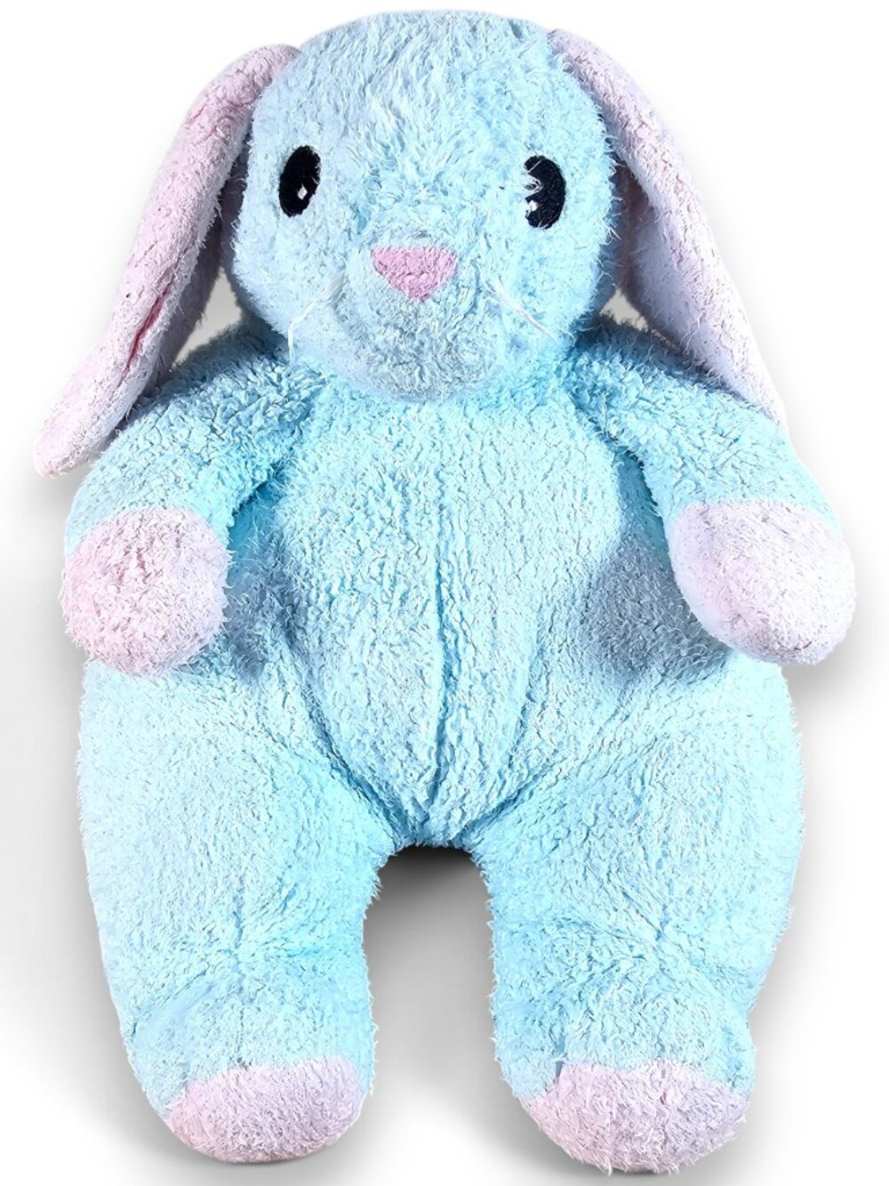 Ty Baby Bunnybaby Bunny Rabbit Rattle Plush Stuffed Toy Blue Pink Vintage 1999